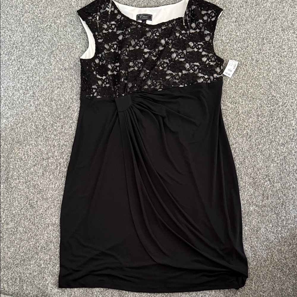 Collection by Dressbarn Black Lace Midi Dress